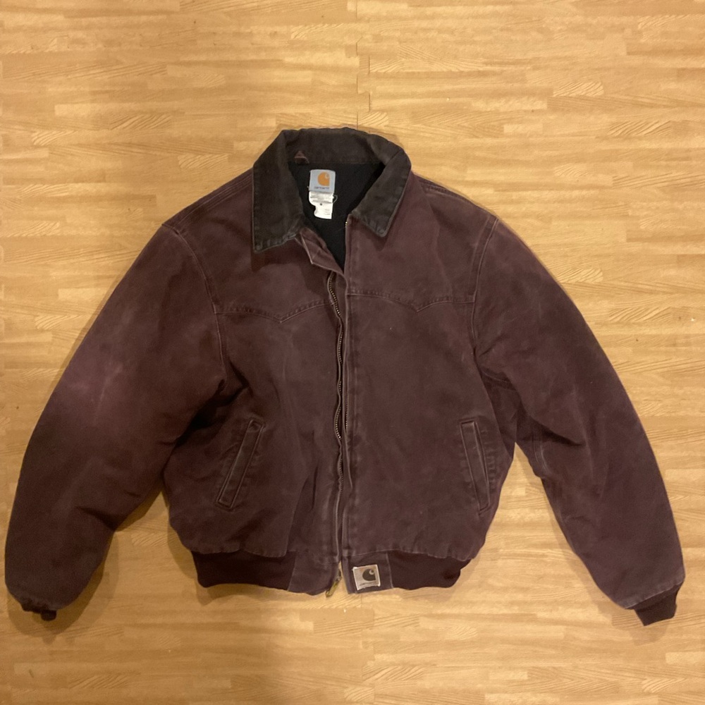 Carhartt Men's Dark Brown/Purple Bomber Jacket